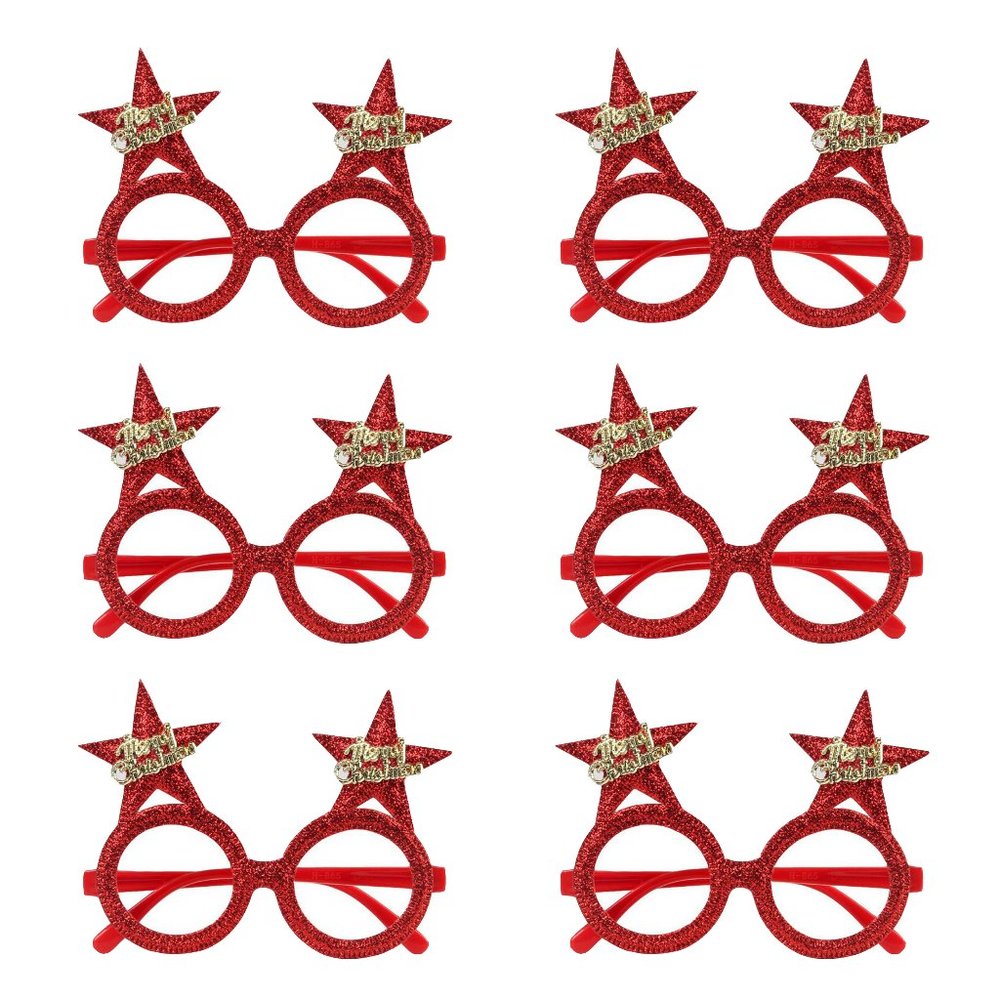 Pop It Christmas Ornament Party Glitter Gifts Toy Eyeglasses